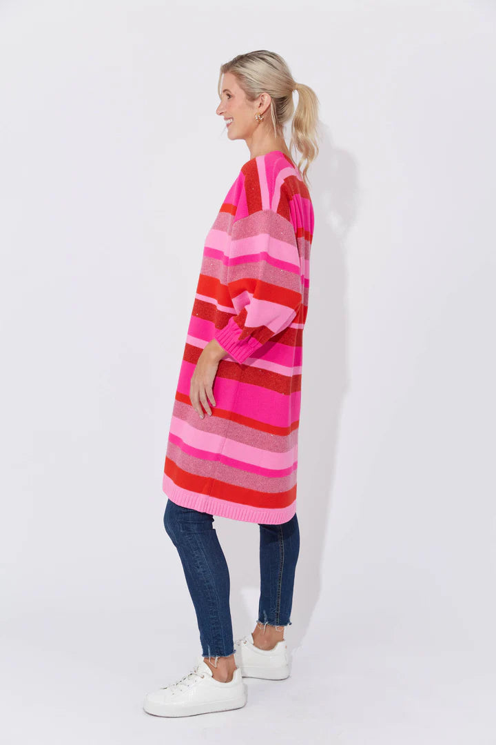 Yuma Cardigan in Chilli/Pink