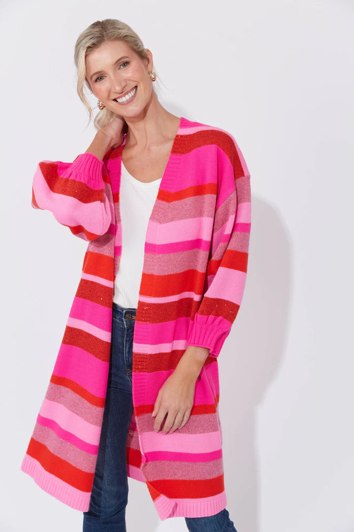 Yuma Cardigan in Chilli/Pink