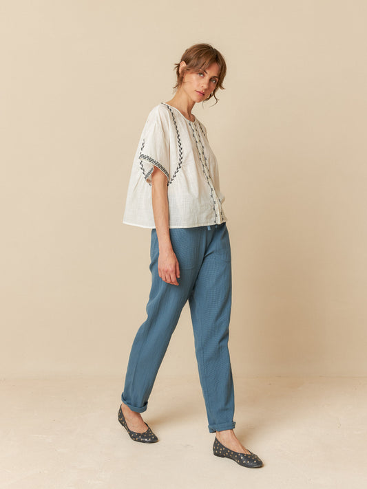 Panama Trousers in Indigo