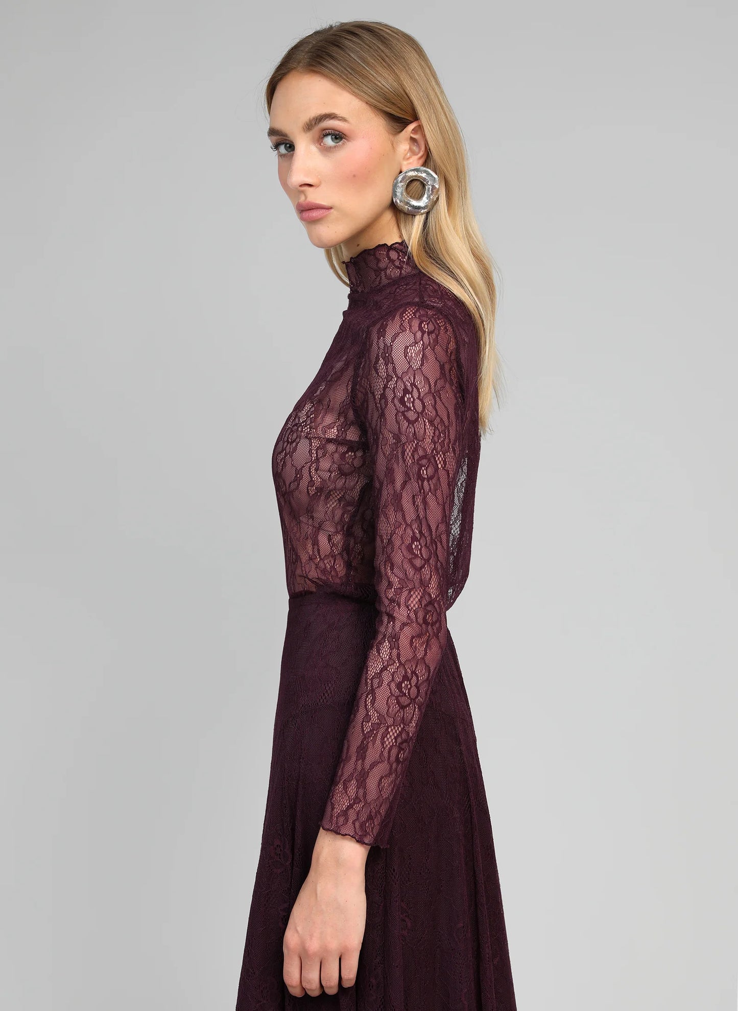 ALIBELY Top in Plum