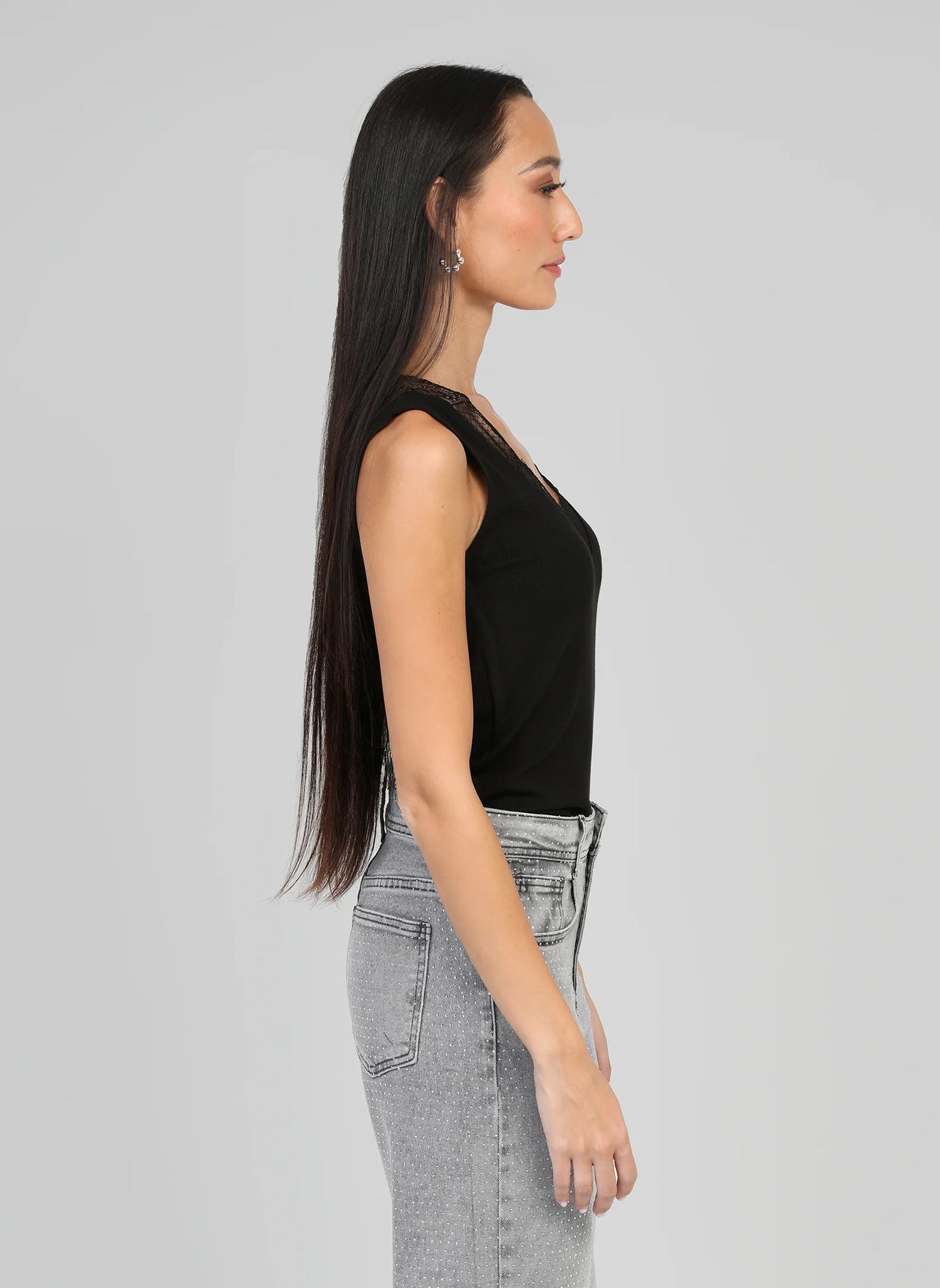 ASTURIE Cami in Black