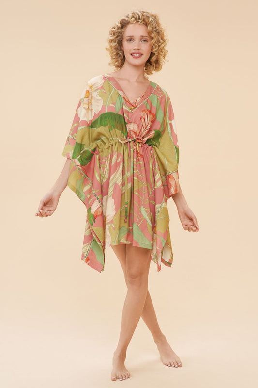 Beach Cover Up - Delicate Tropical - Candy