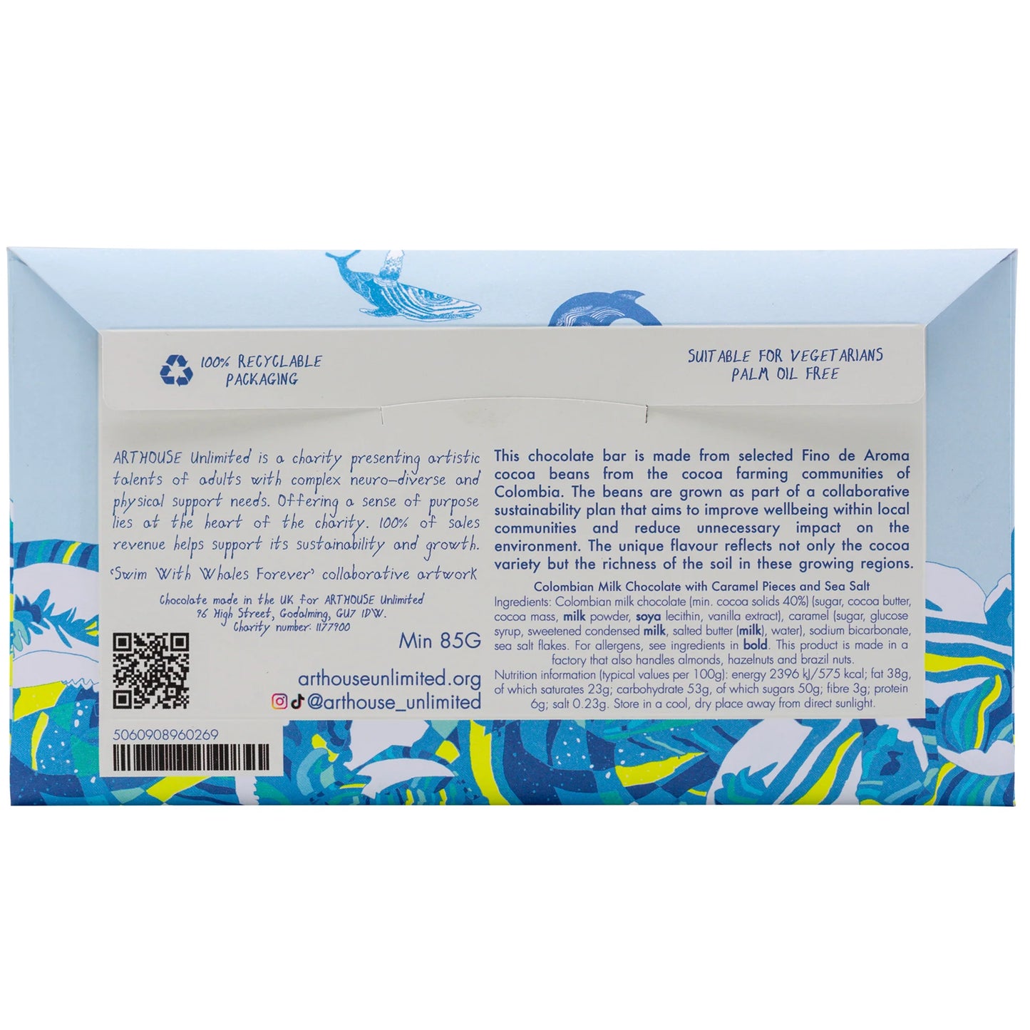 Swim With Whales Forever Handmade Milk Chocolate With Caramel And Seasalt