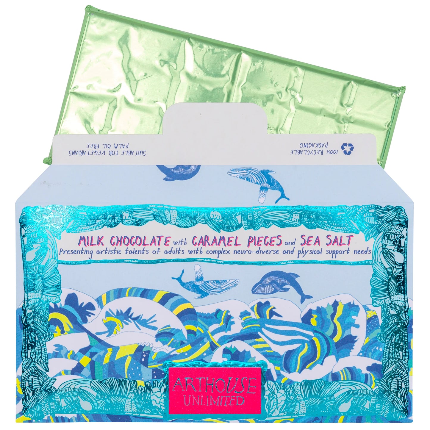 Swim With Whales Forever Handmade Milk Chocolate With Caramel And Seasalt