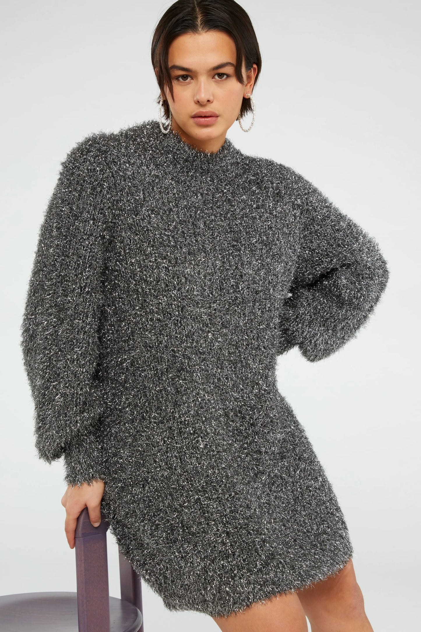 Kitty Dress Dark Silver