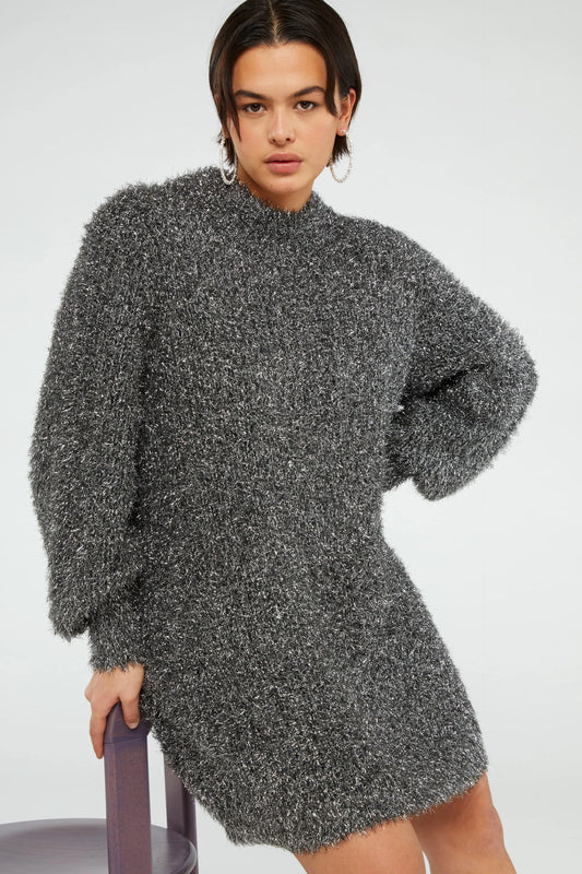 Kitty Dress Dark Silver
