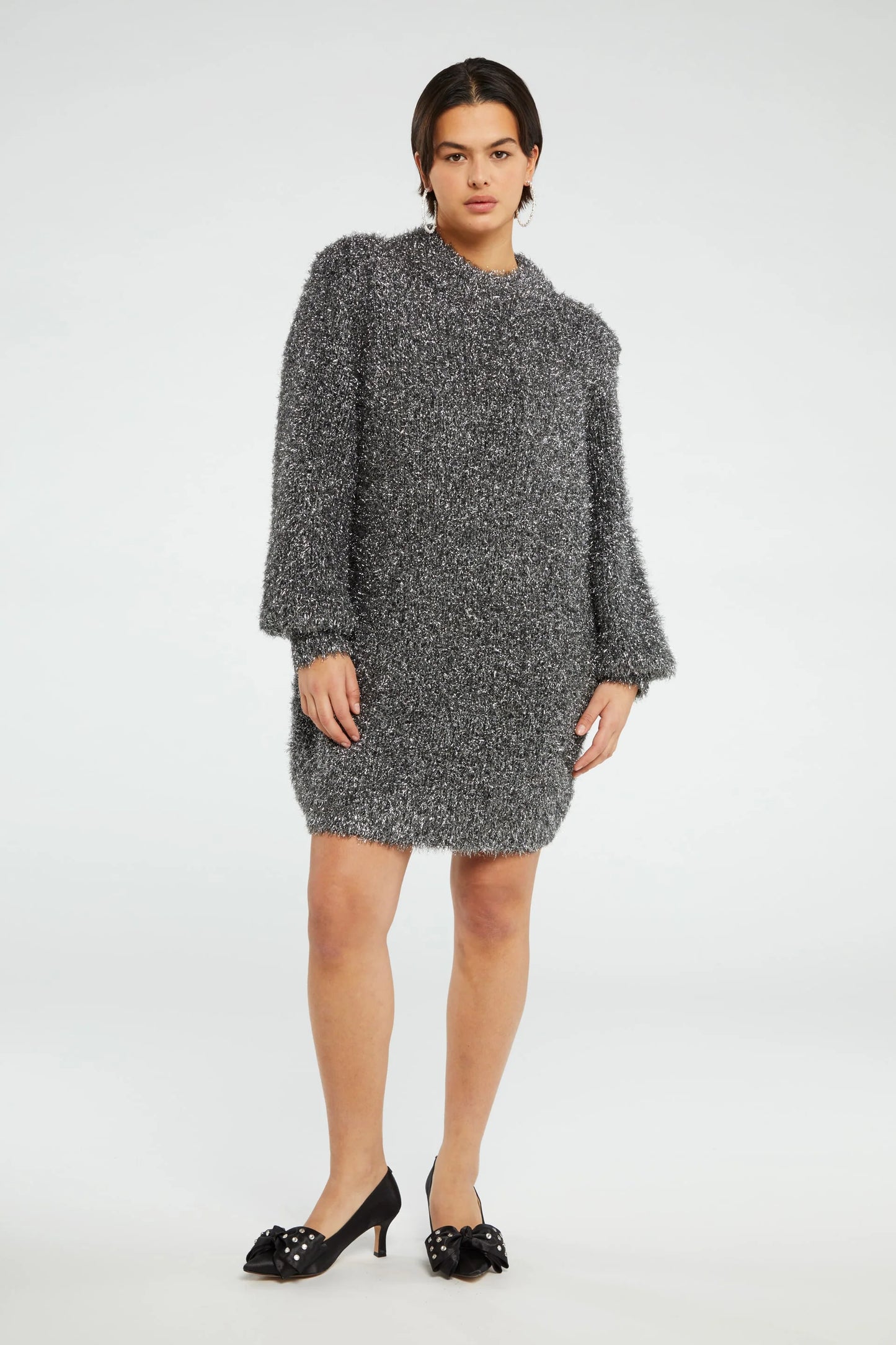 Kitty Dress Dark Silver