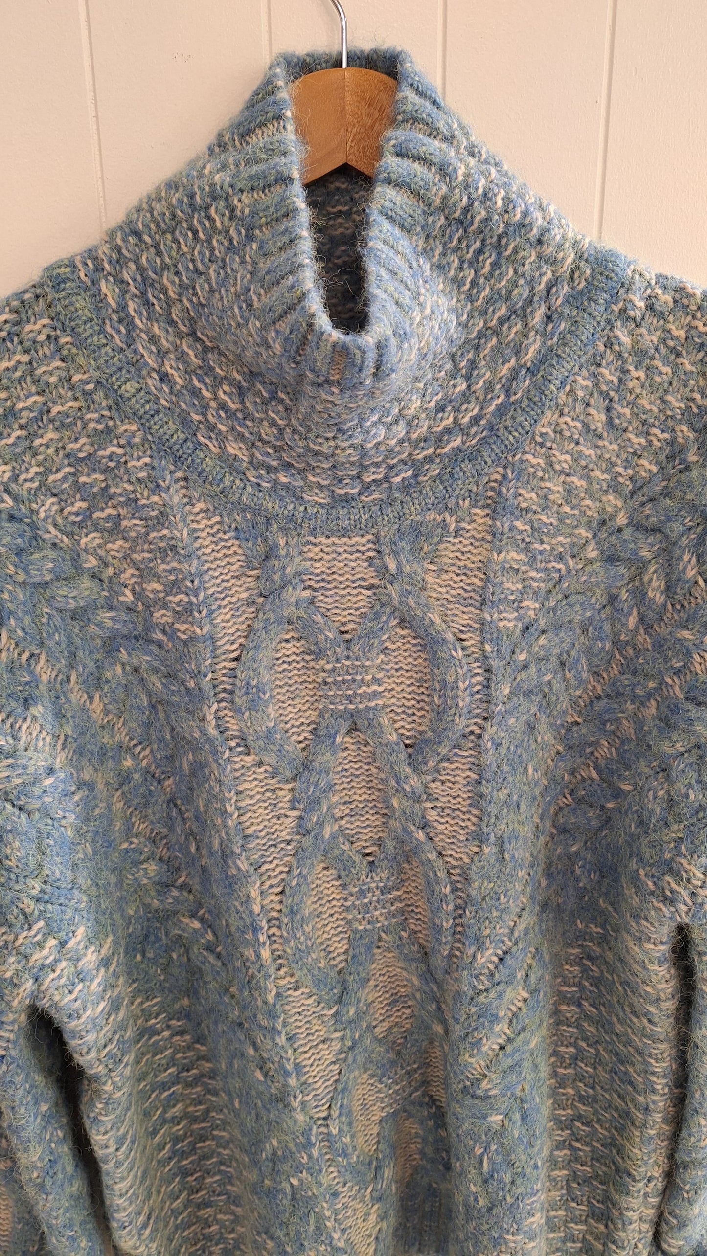 Annecy Cable Knit Light Teal Sweater/Jumper