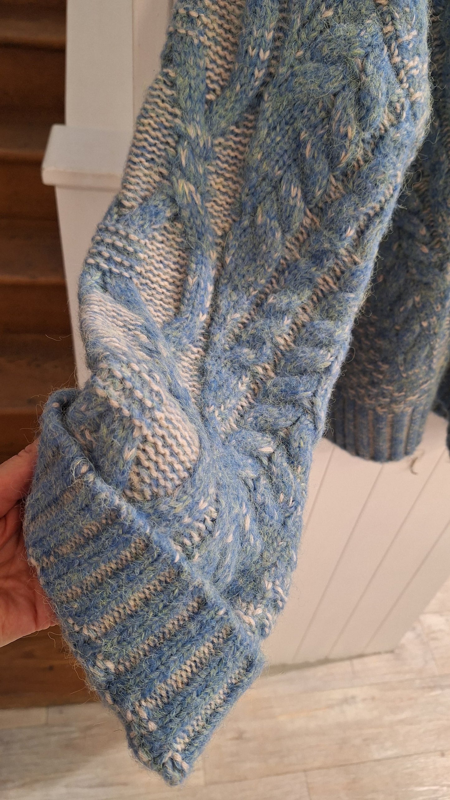 Annecy Cable Knit Light Teal Sweater/Jumper