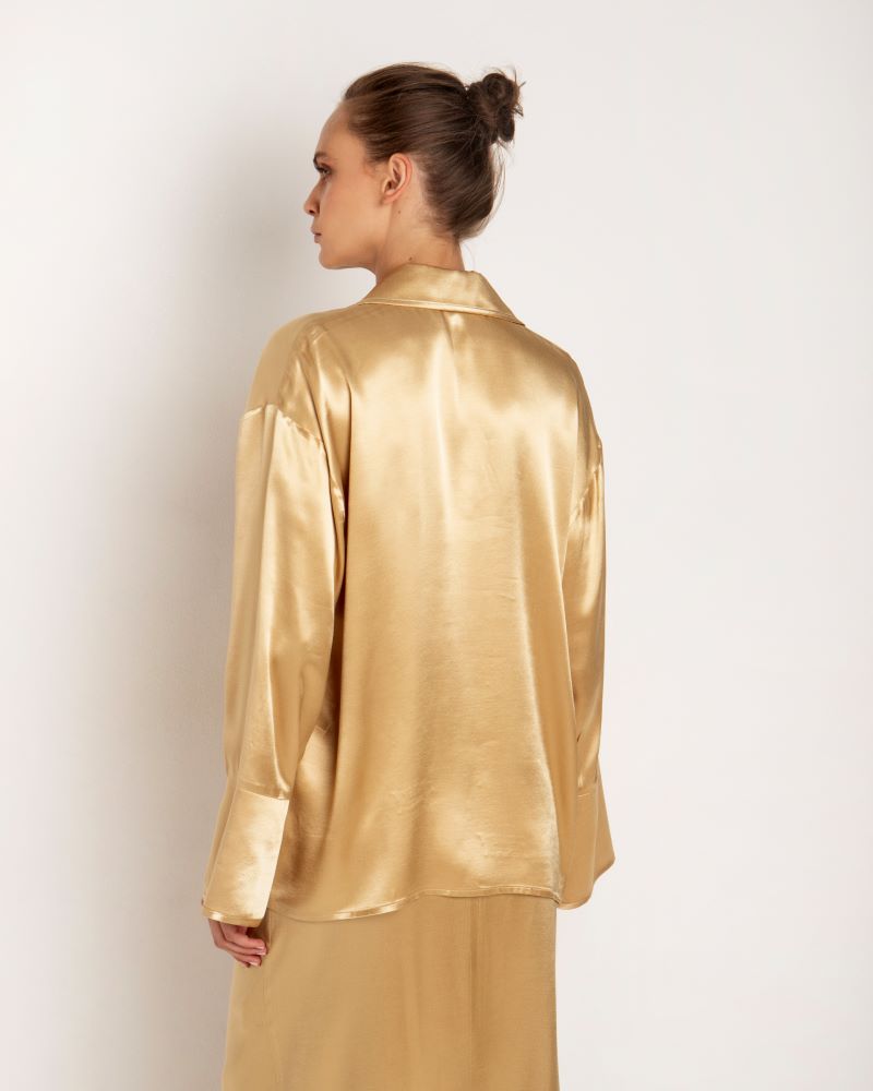 Satin Shirt in Gold