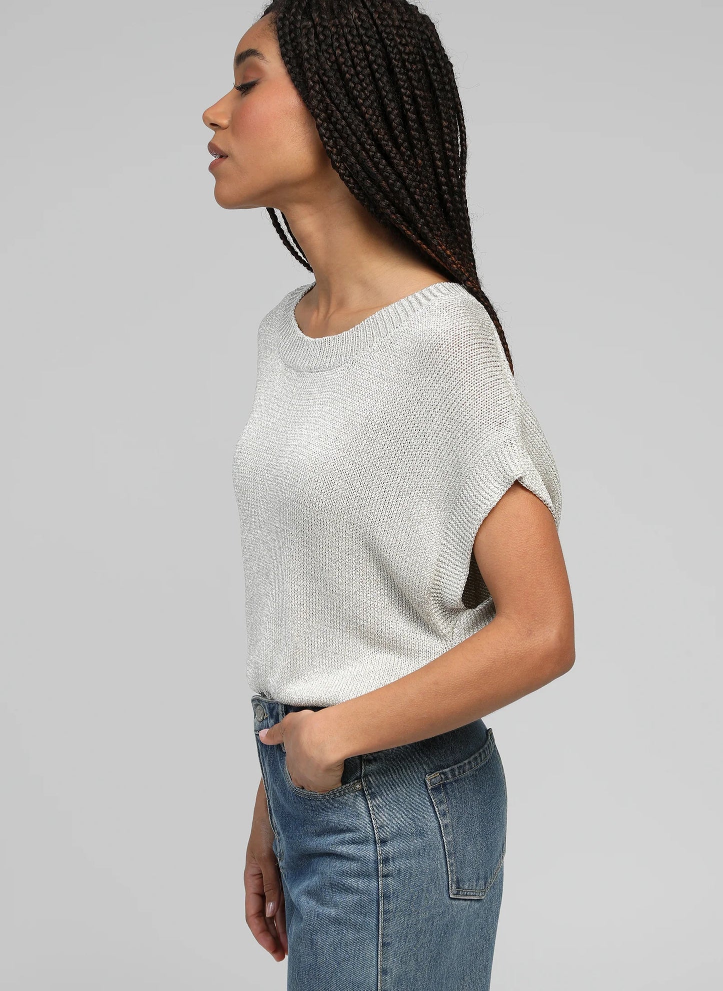 LAMELBA Sweater in Silver