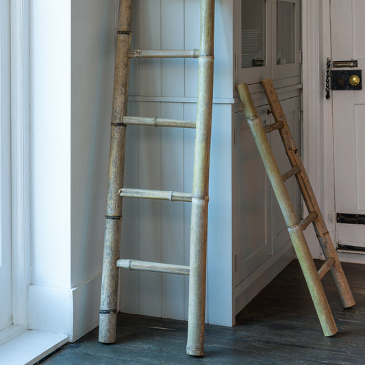Bamboo Display Ladder With 5 Rungs