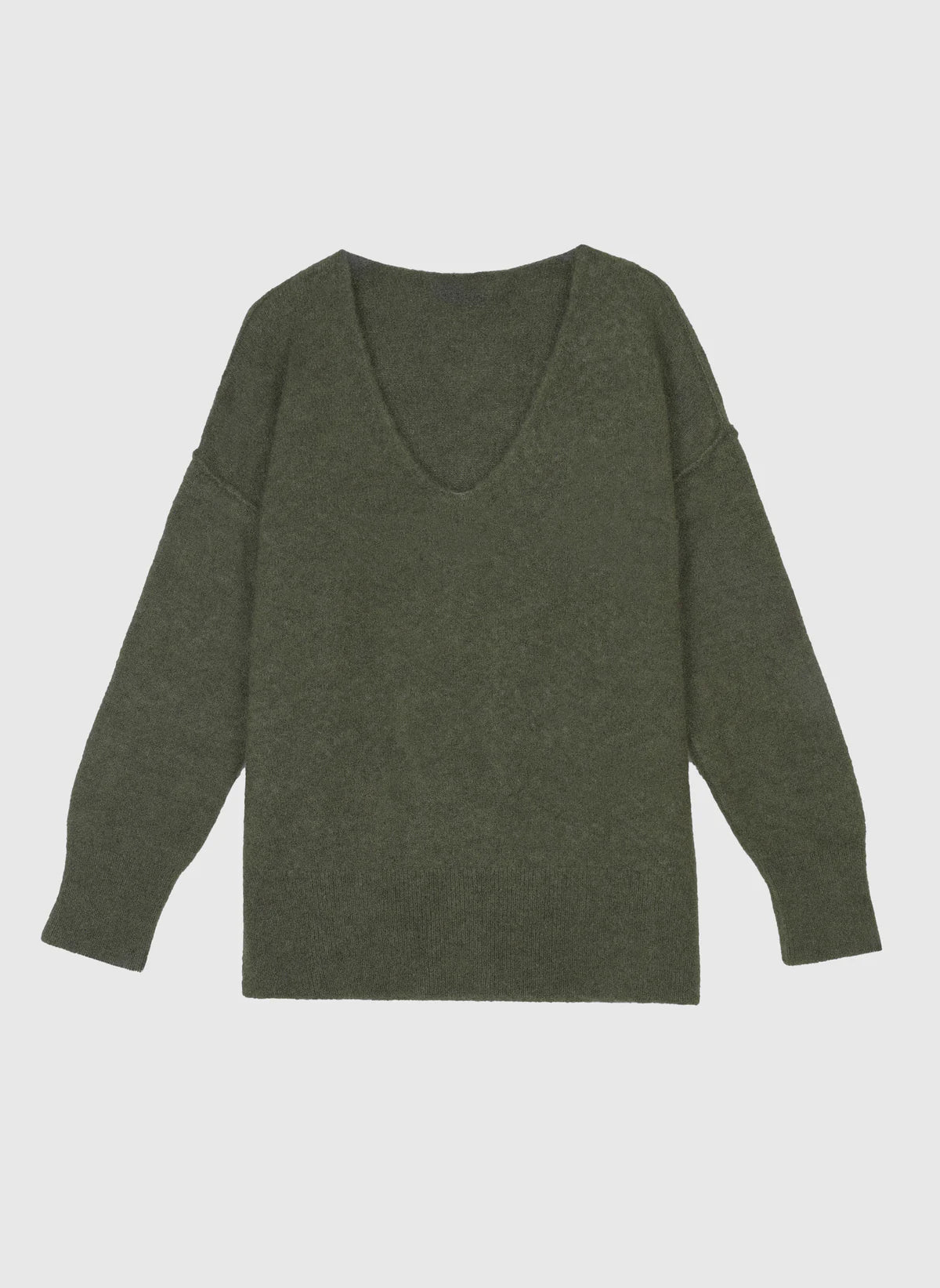 Livya V Neck Sweater in Khaki