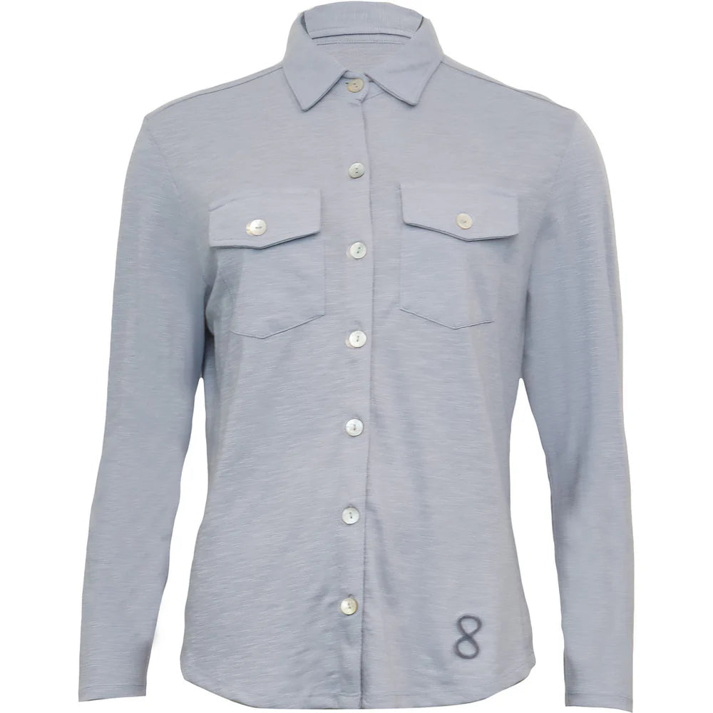 Logo Basic Shirt in Zen Blue