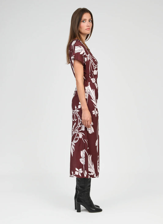 MALORA Dress in Plum