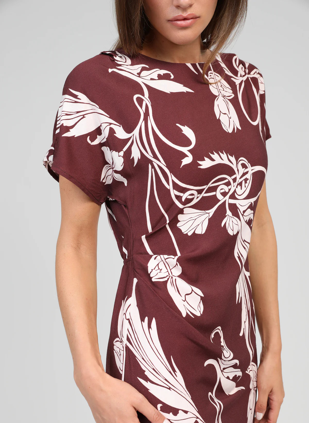 MALORA Dress in Plum