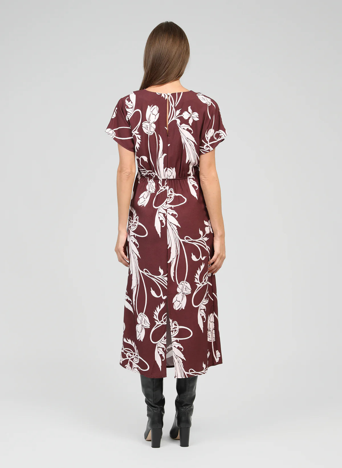 MALORA Dress in Plum