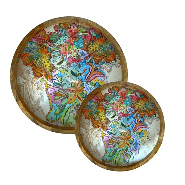 'Flower Power Paisley' Chopping Board
