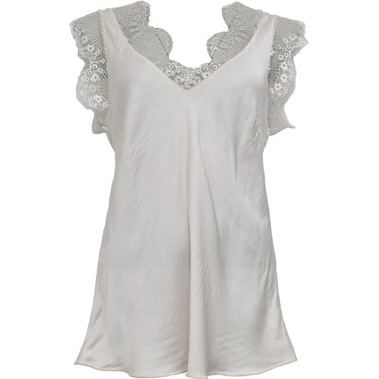 Lace Capped Sleeve in Mandorla