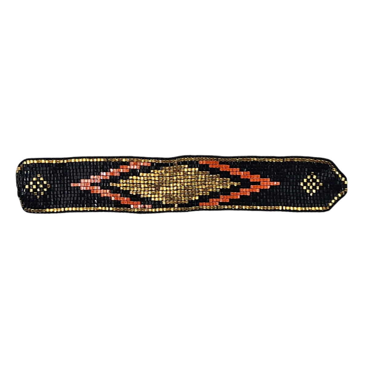 Black & Gold Diamond Beaded Bracelet