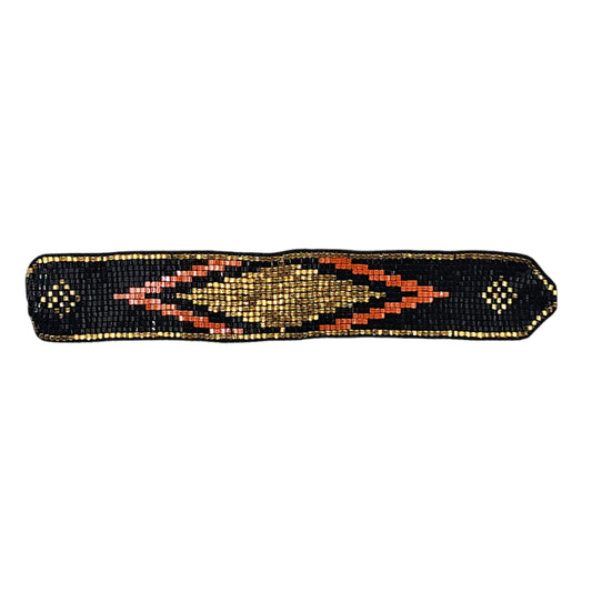Black & Gold Diamond Beaded Bracelet