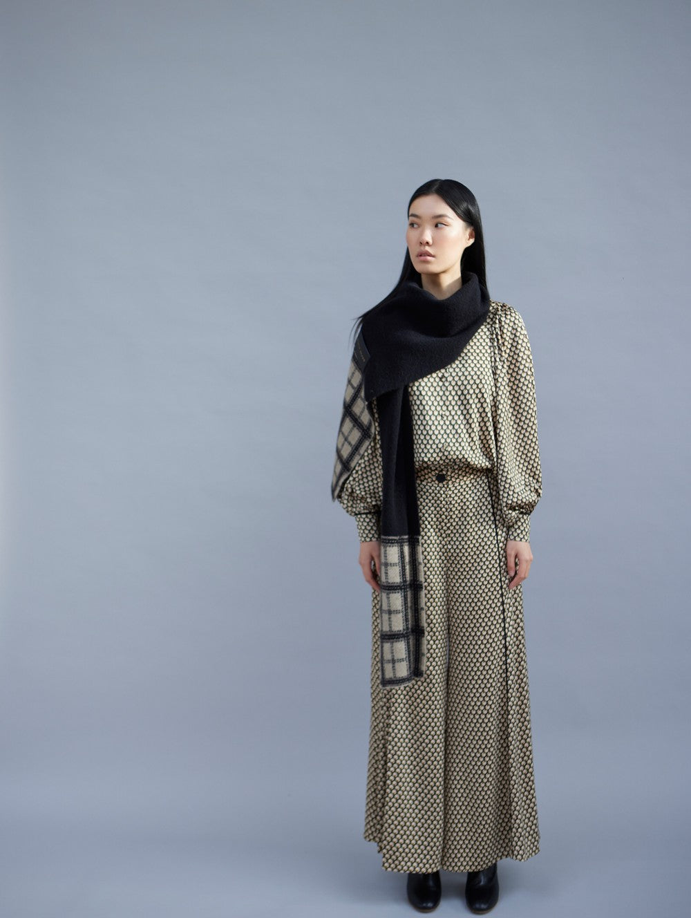 Geometric Print Palazzo Trousers