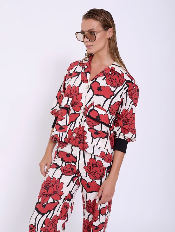 Floral Print Cotton Shirt