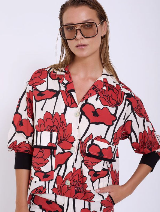 Floral Print Cotton Shirt