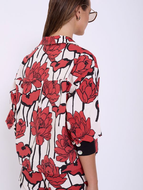 Floral Print Cotton Shirt