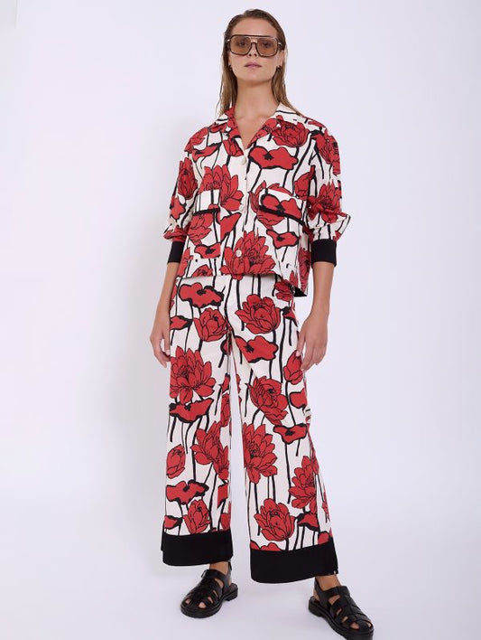 Floral print trousers