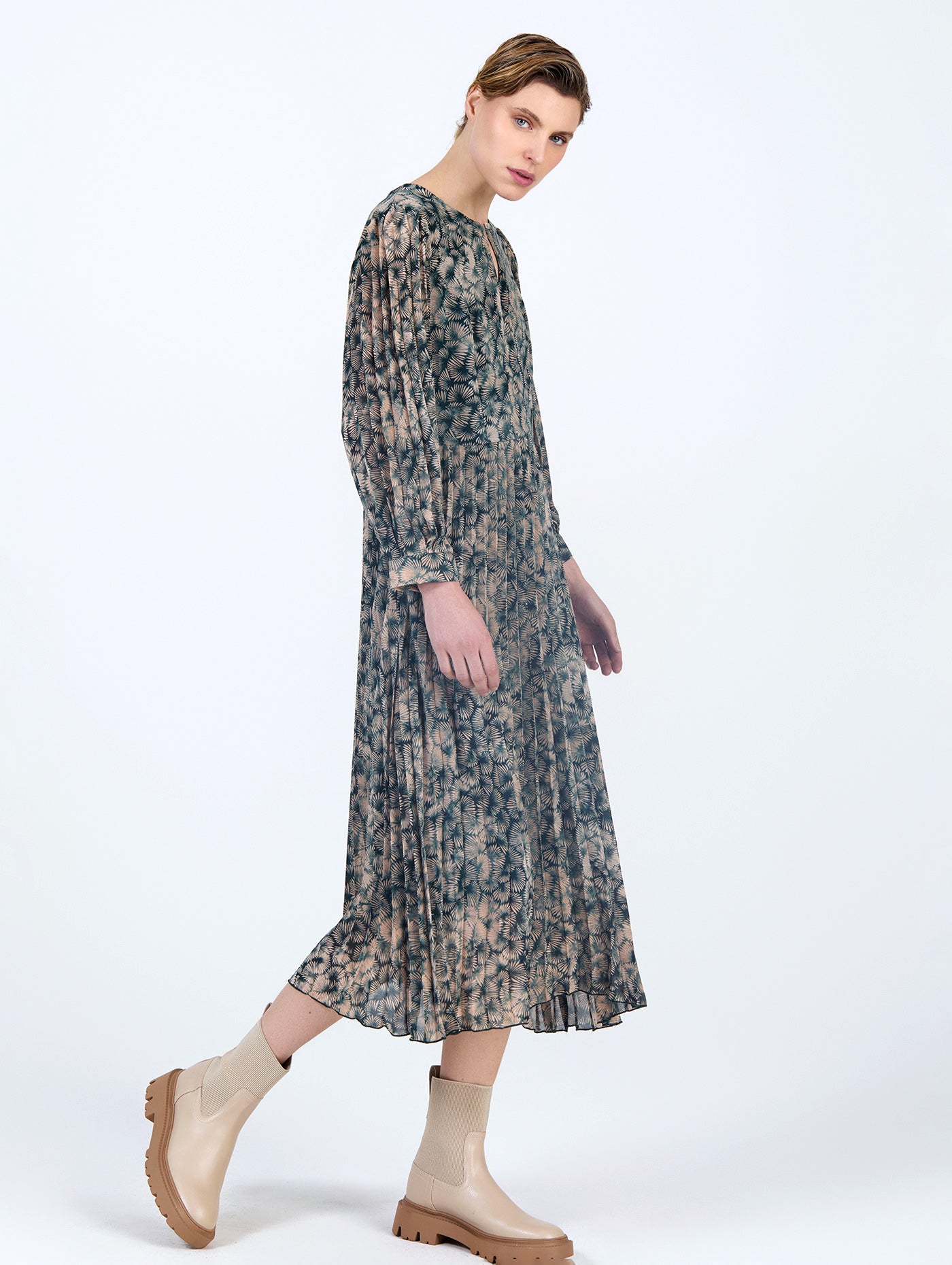 Printed Chiffon Dress