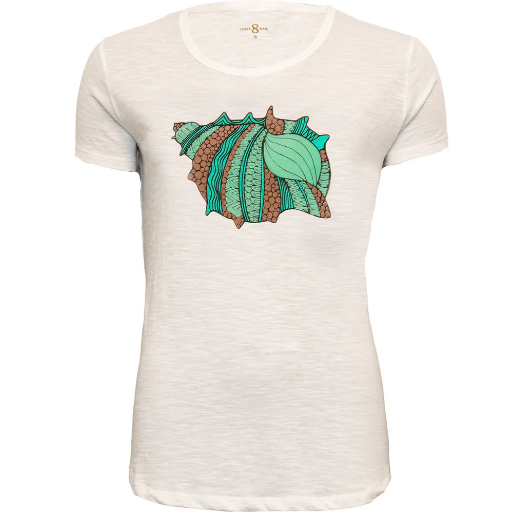 Seashell Tee in Aqua Mix