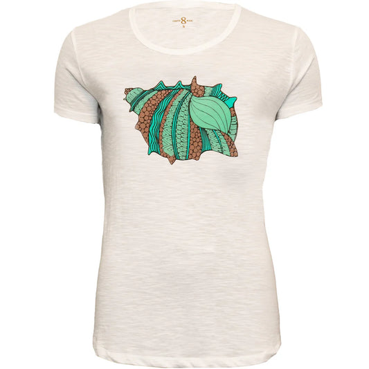 Seashell Tee in Aqua Mix