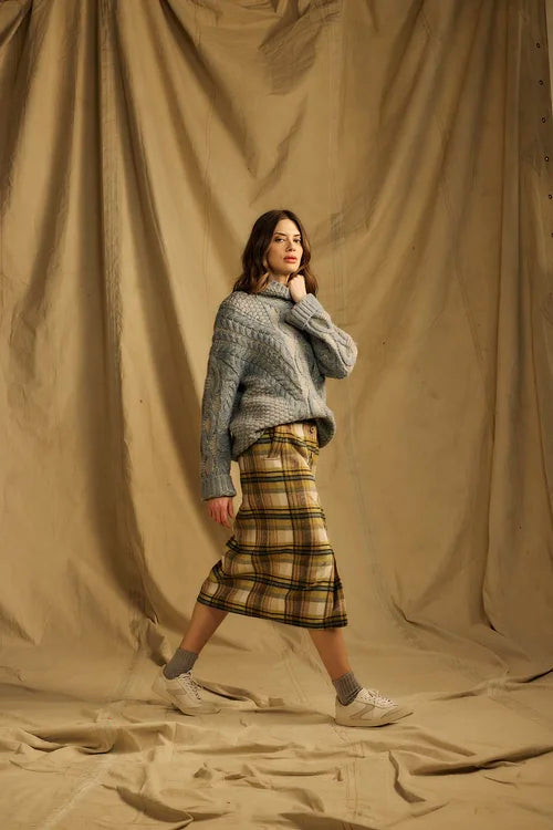 Annecy Cable Knit Light Teal Sweater/Jumper