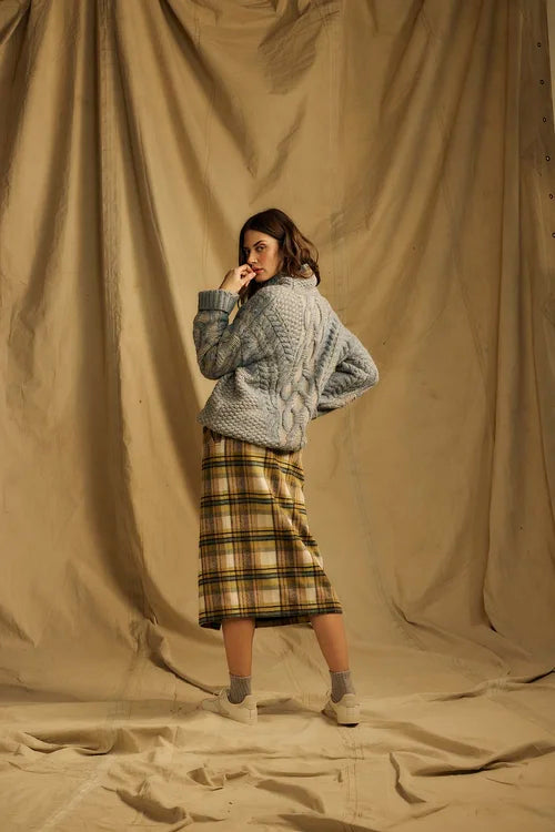 Annecy Cable Knit Light Teal Sweater/Jumper