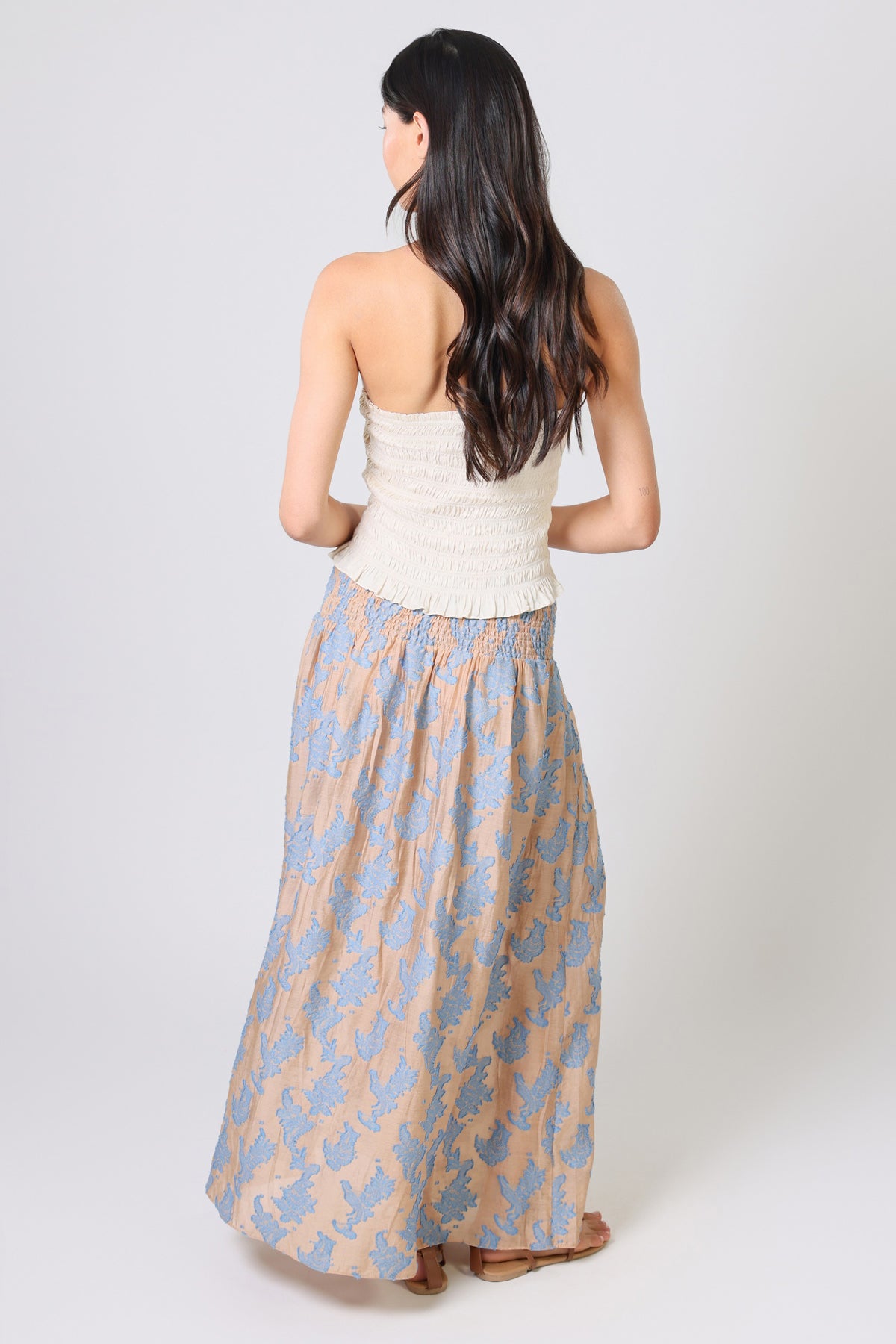Wisdom and Pearls Aurora Skirt in Blue