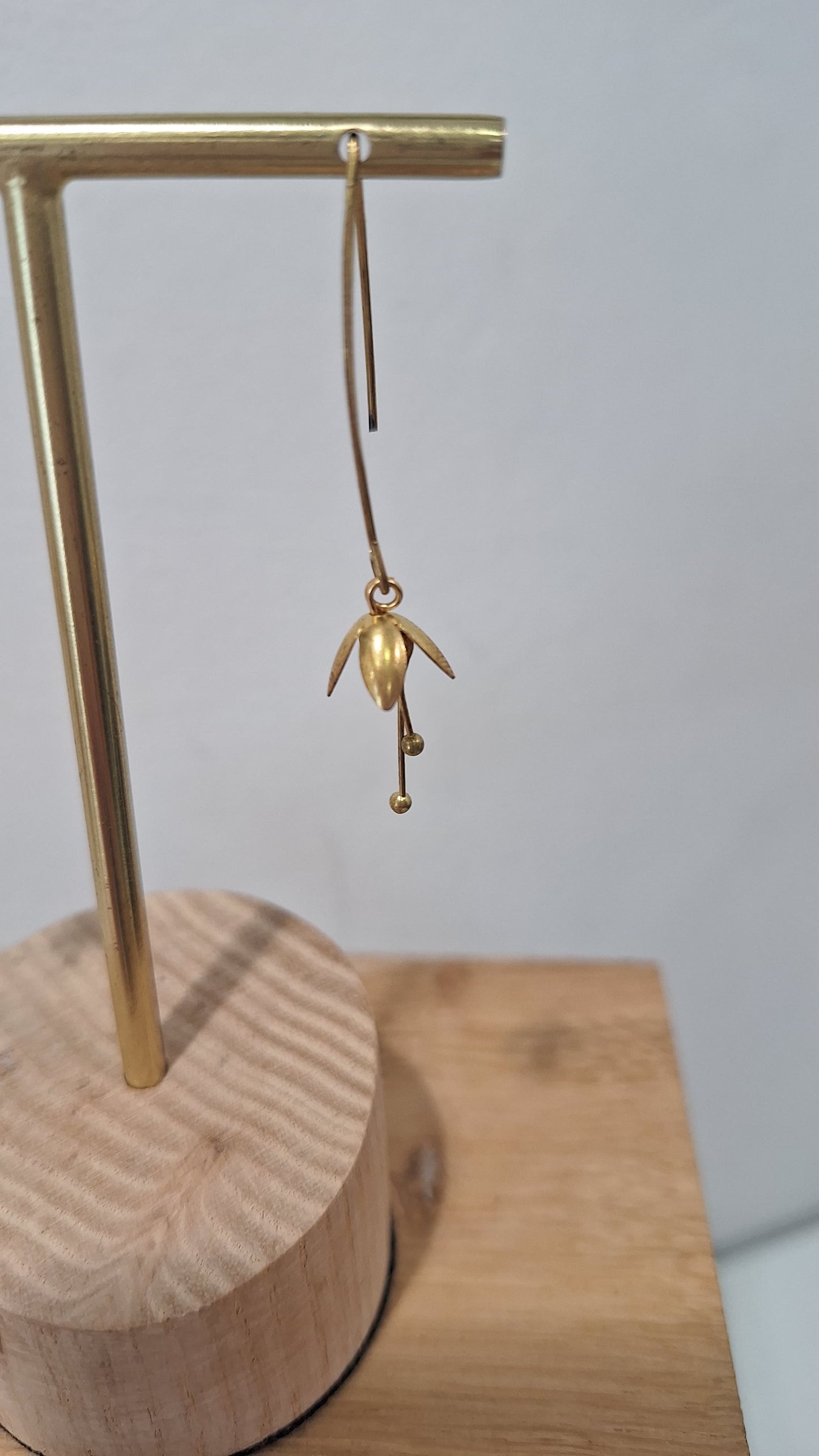 Gold Snow Drop Earrings