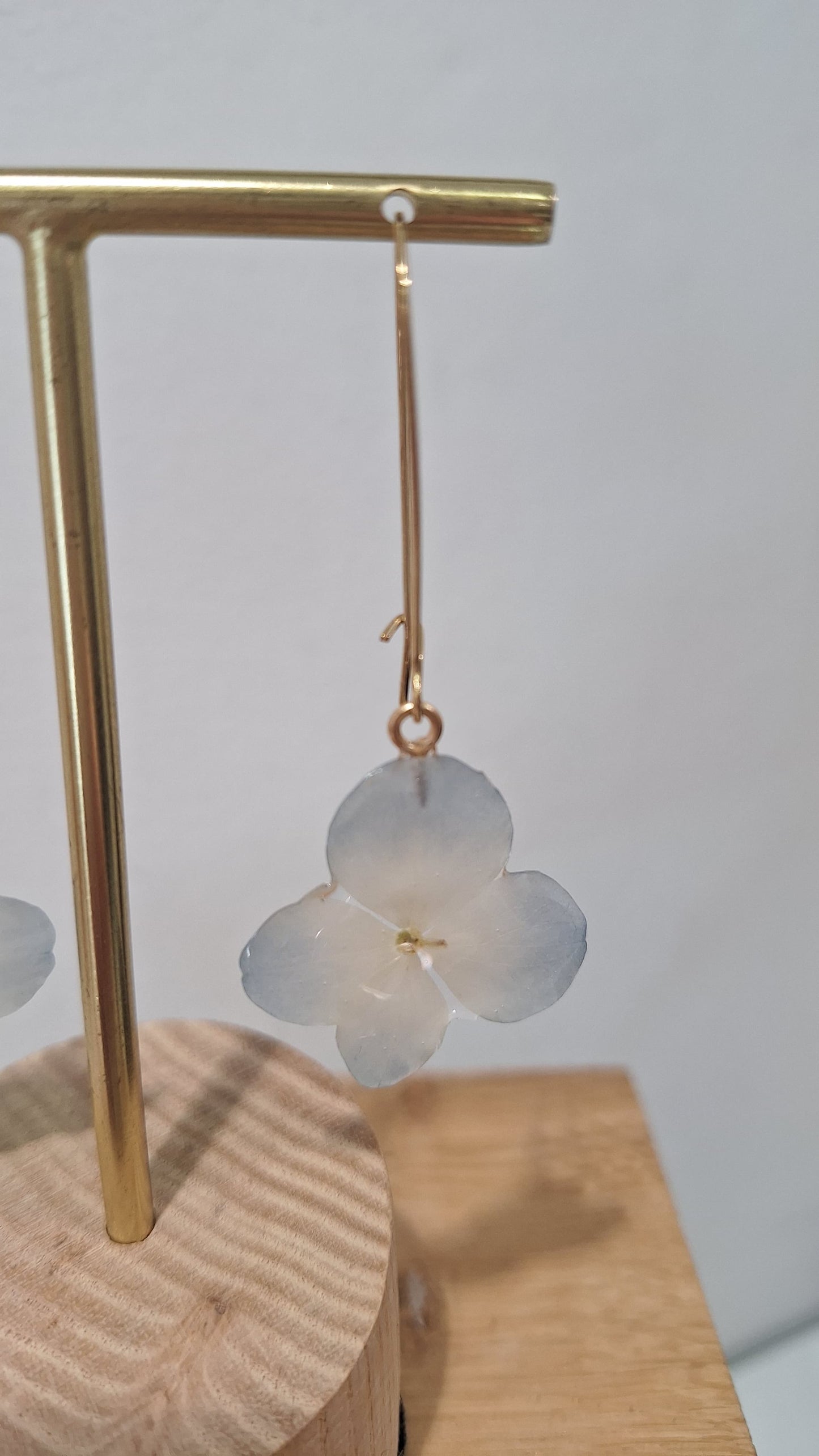 Blue Pansy Earrings