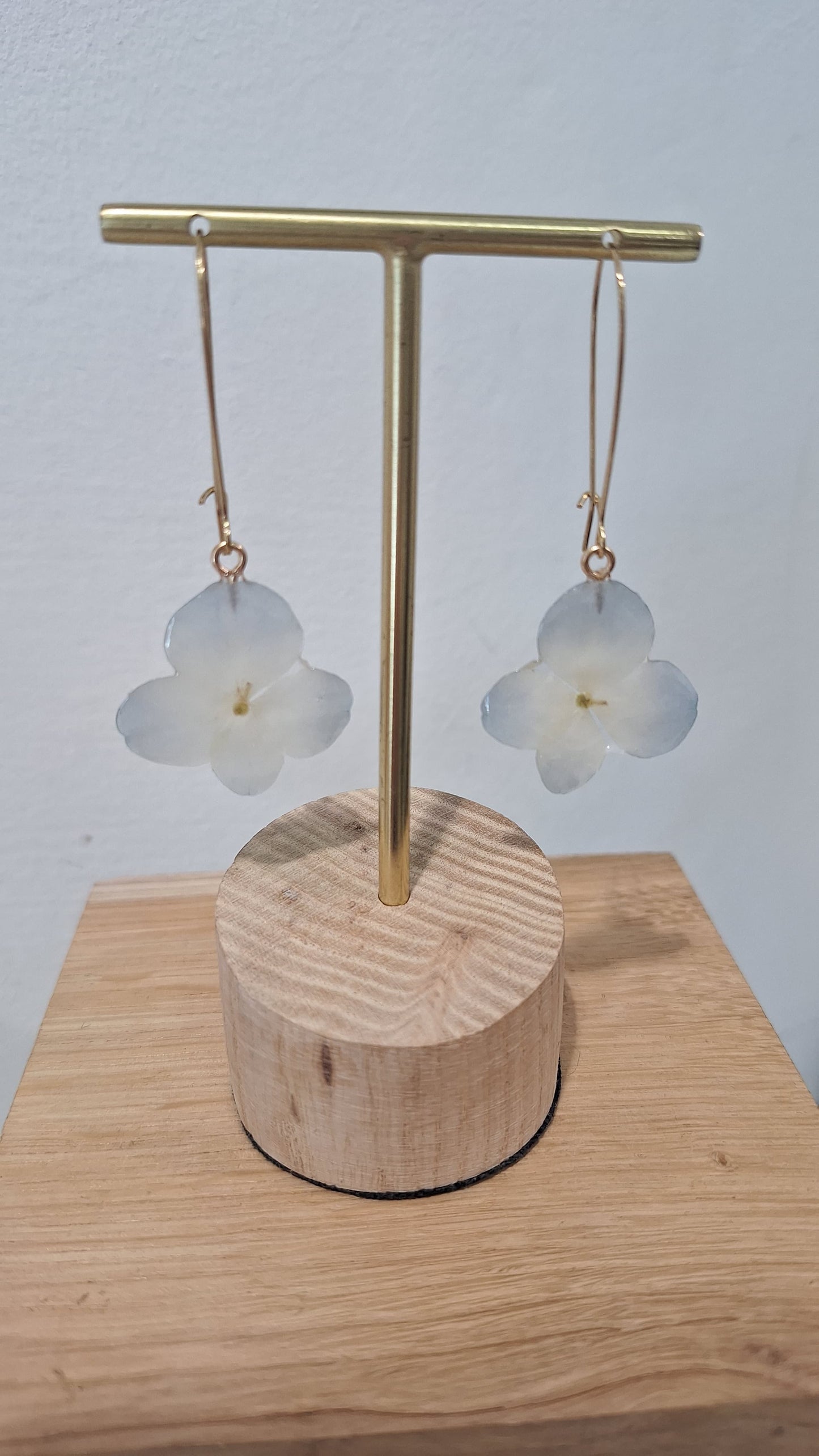 Blue Pansy Earrings