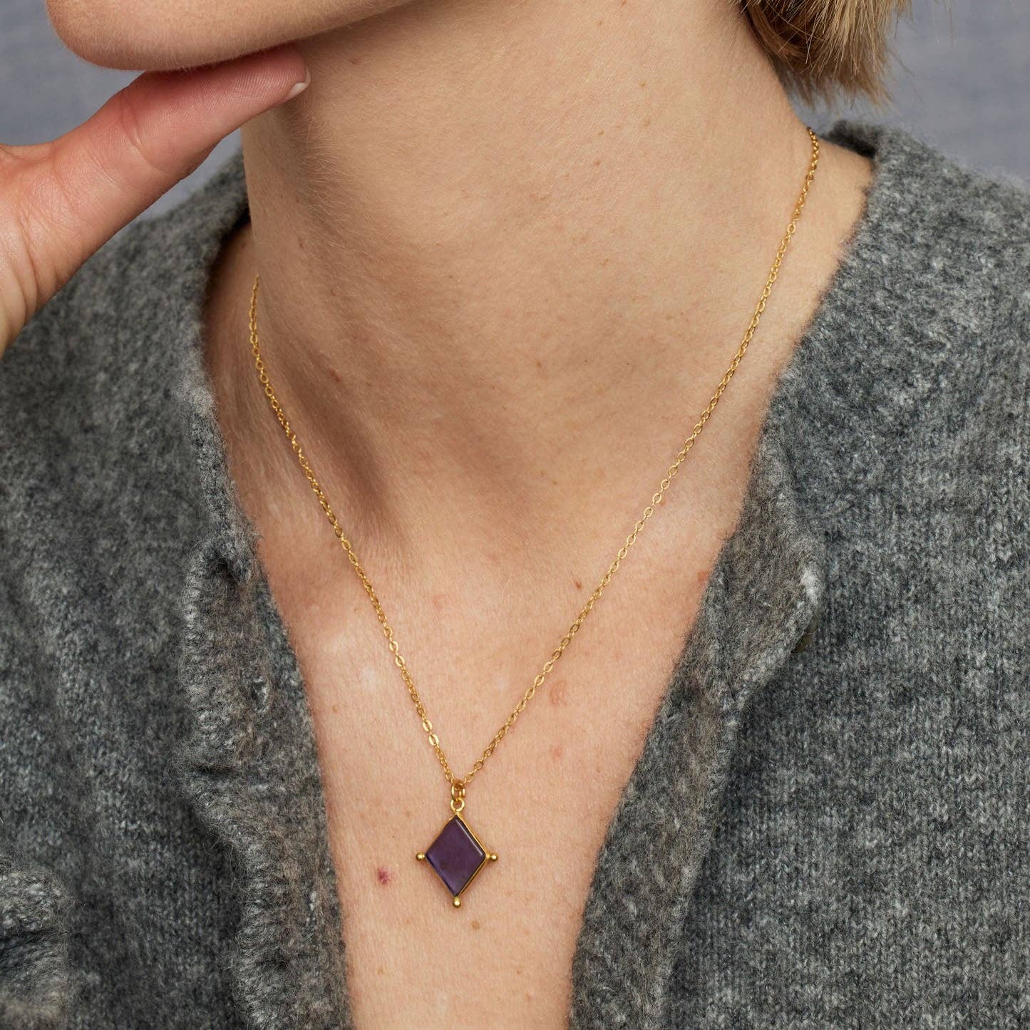 Lyra Iolite Necklace