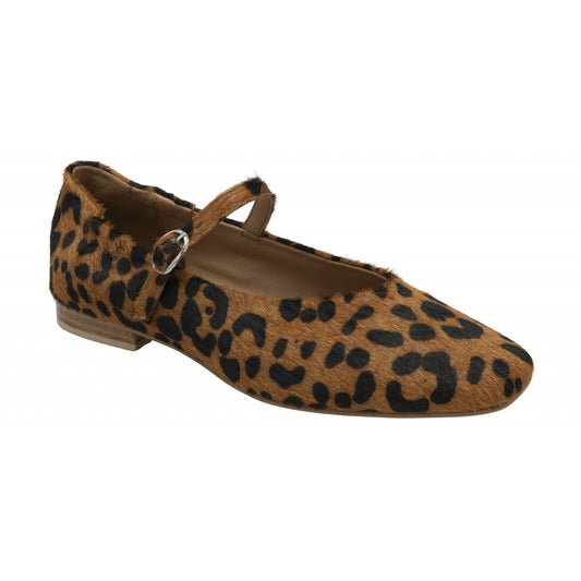 Animal-Print Leather Lanton Flat Shoes