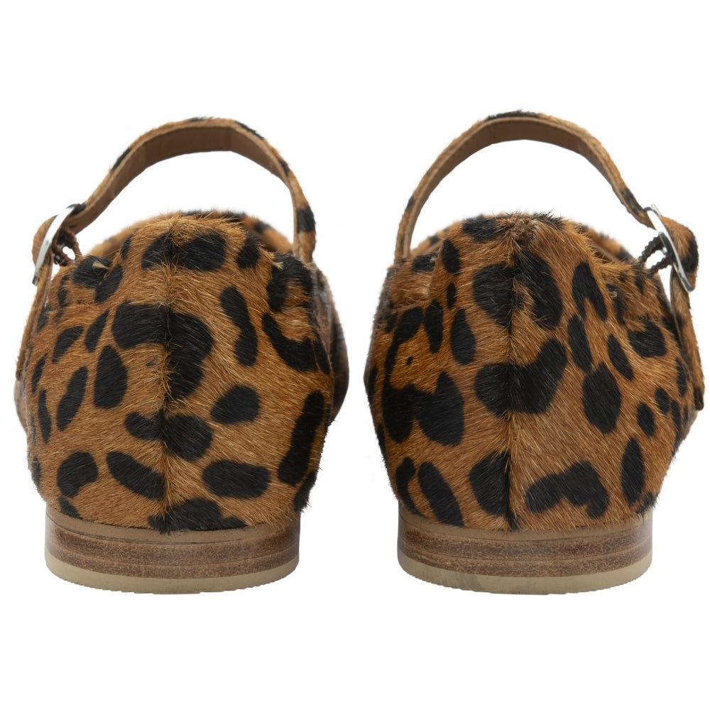 Animal-Print Leather Lanton Flat Shoes