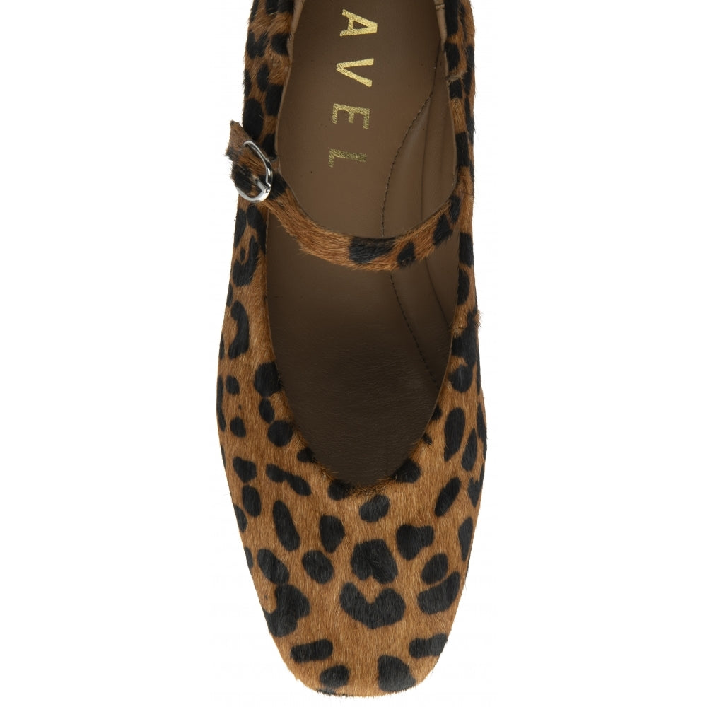 Animal-Print Leather Lanton Flat Shoes