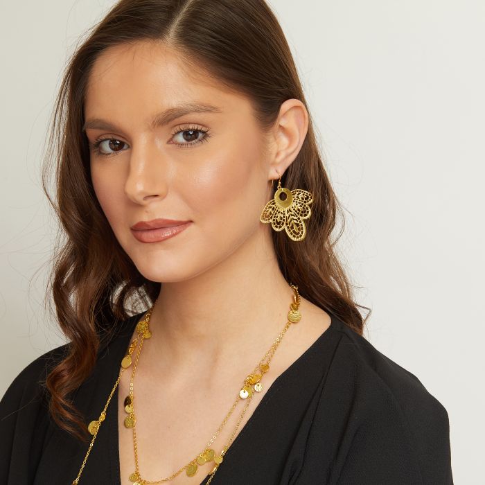 Valentina Lace Fan Earrings