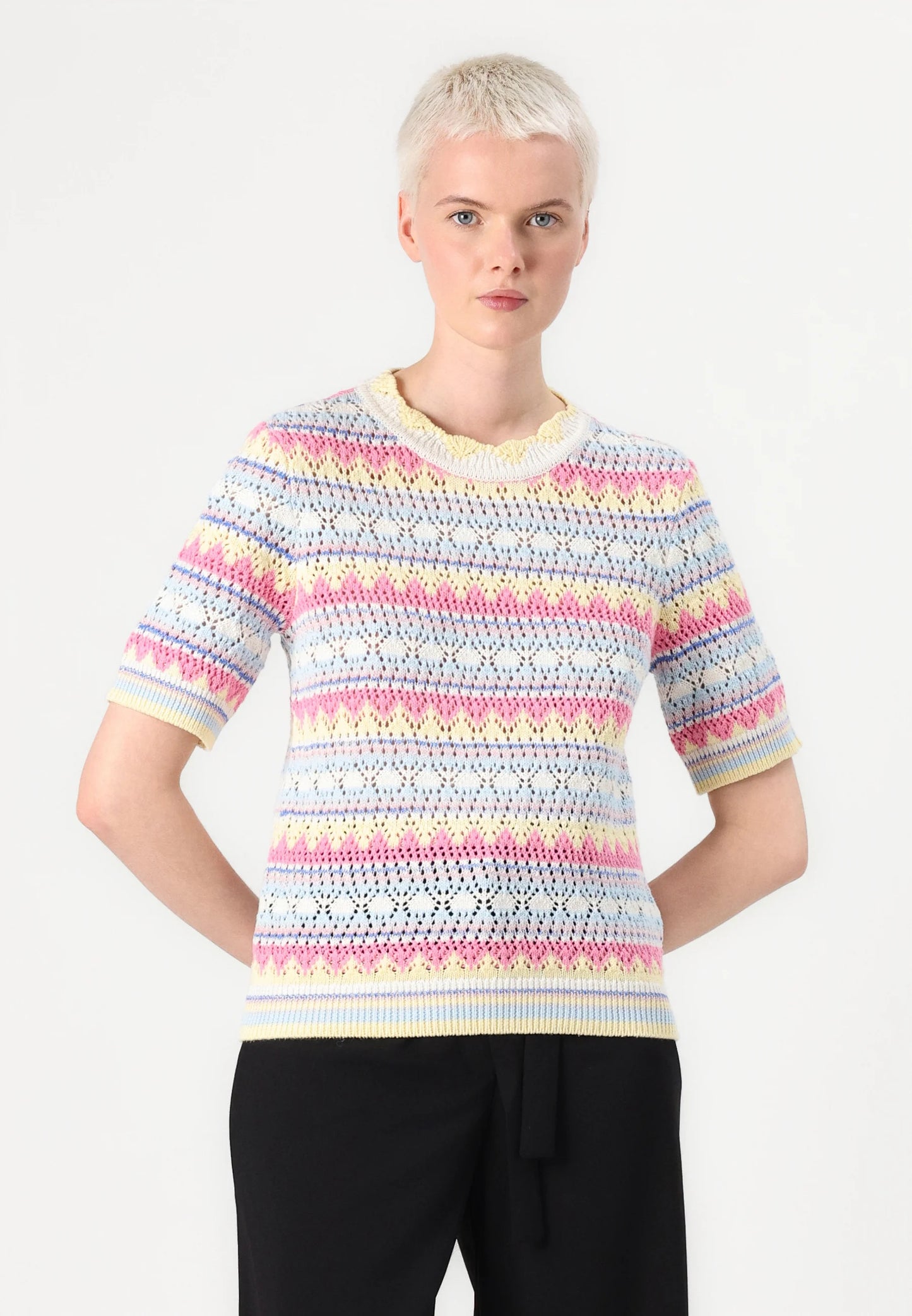 YASMULTA SS KNIT TOP S.