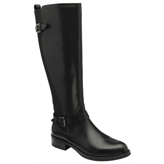 Black Leather Eildon Knee High Boots