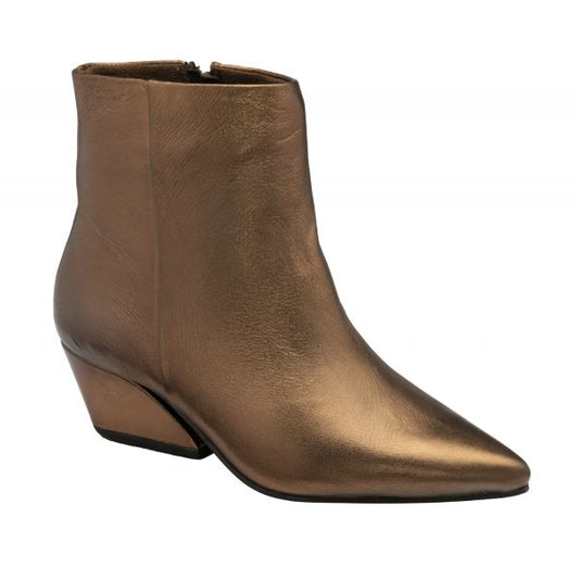 Bronze Leather Hawick Ankle Boots