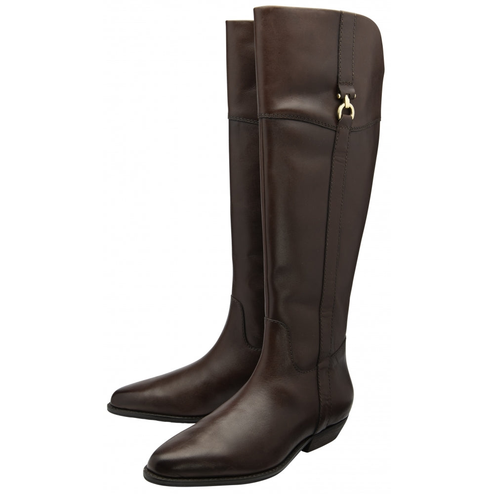 Brown Leather Forge Knee High Boots
