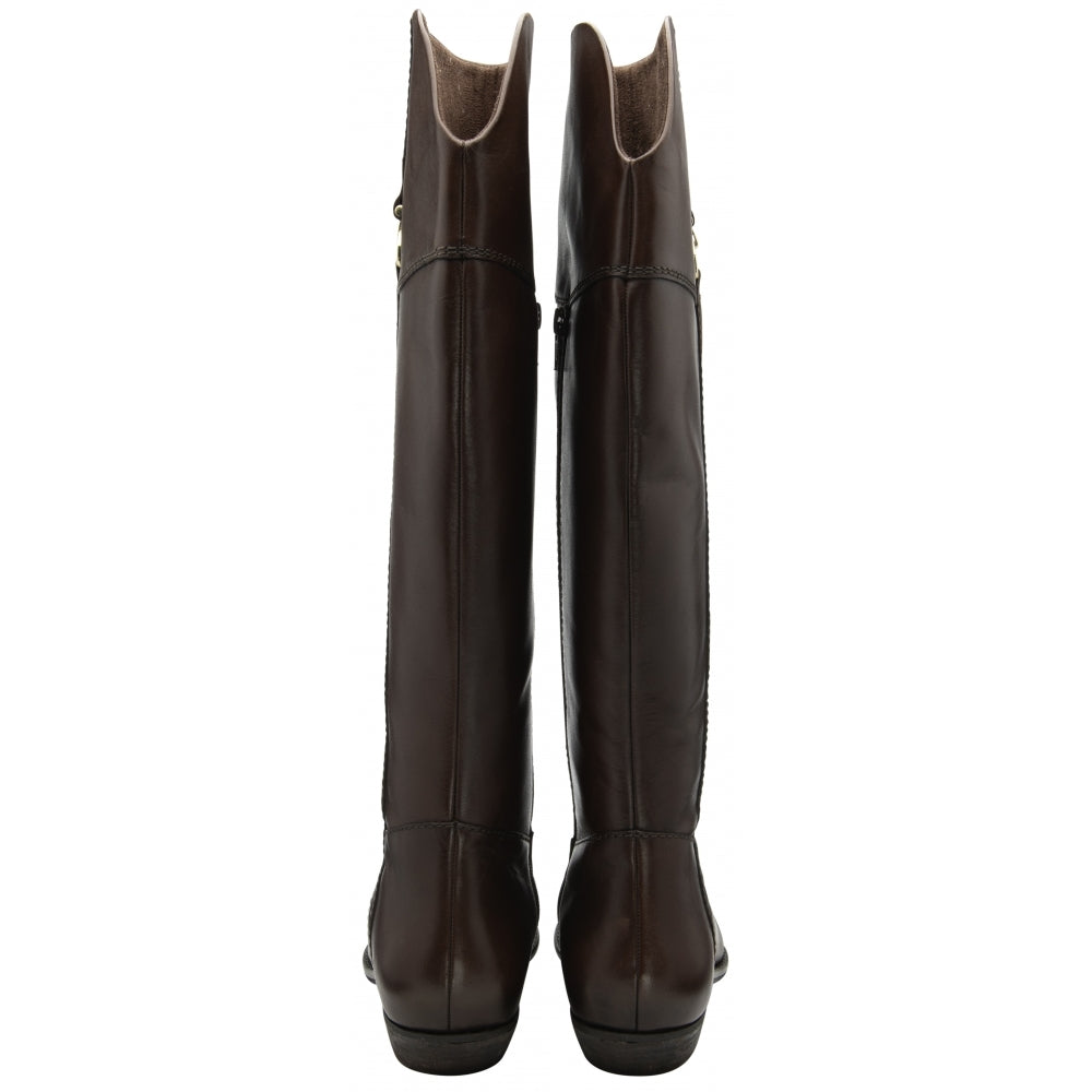 Brown Leather Forge Knee High Boots