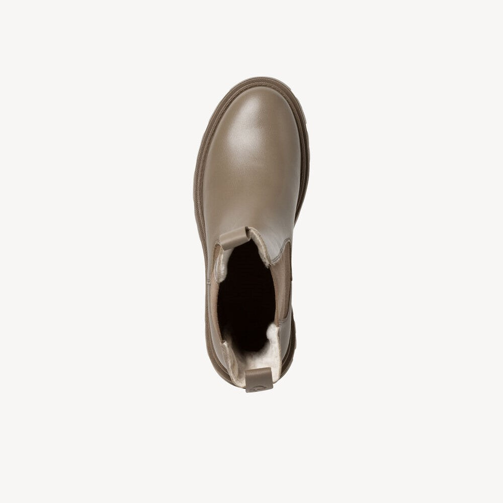 Leather Chelsea Boots in Sage